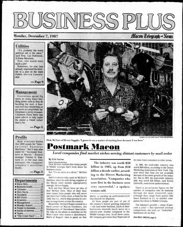 Macon Telegraph December 7 1987