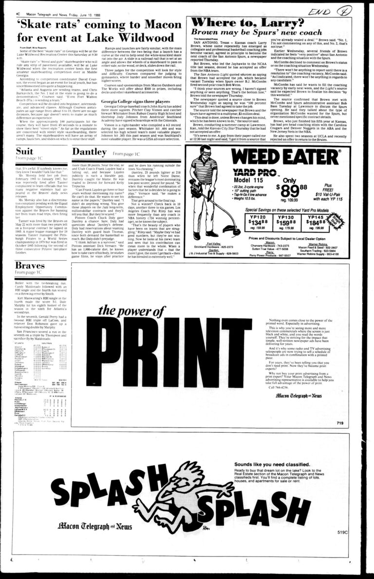 Macon Telegraph June 10 1988